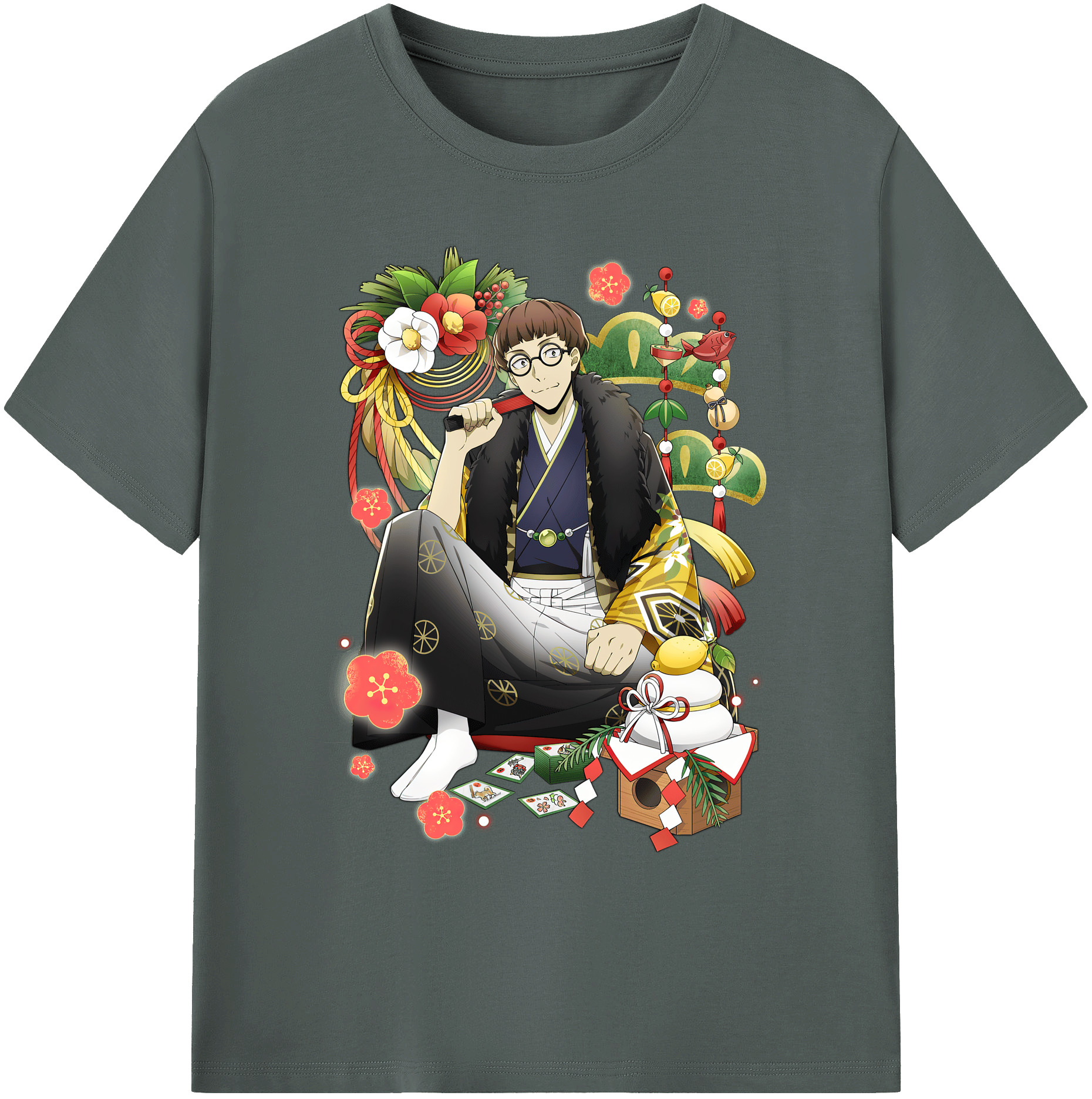（画像用） 文豪ストレイドッグス Bungo Stray Dogs 綿100％ メンズ半袖Tシャツ｜肌触りやわらか＆通気性